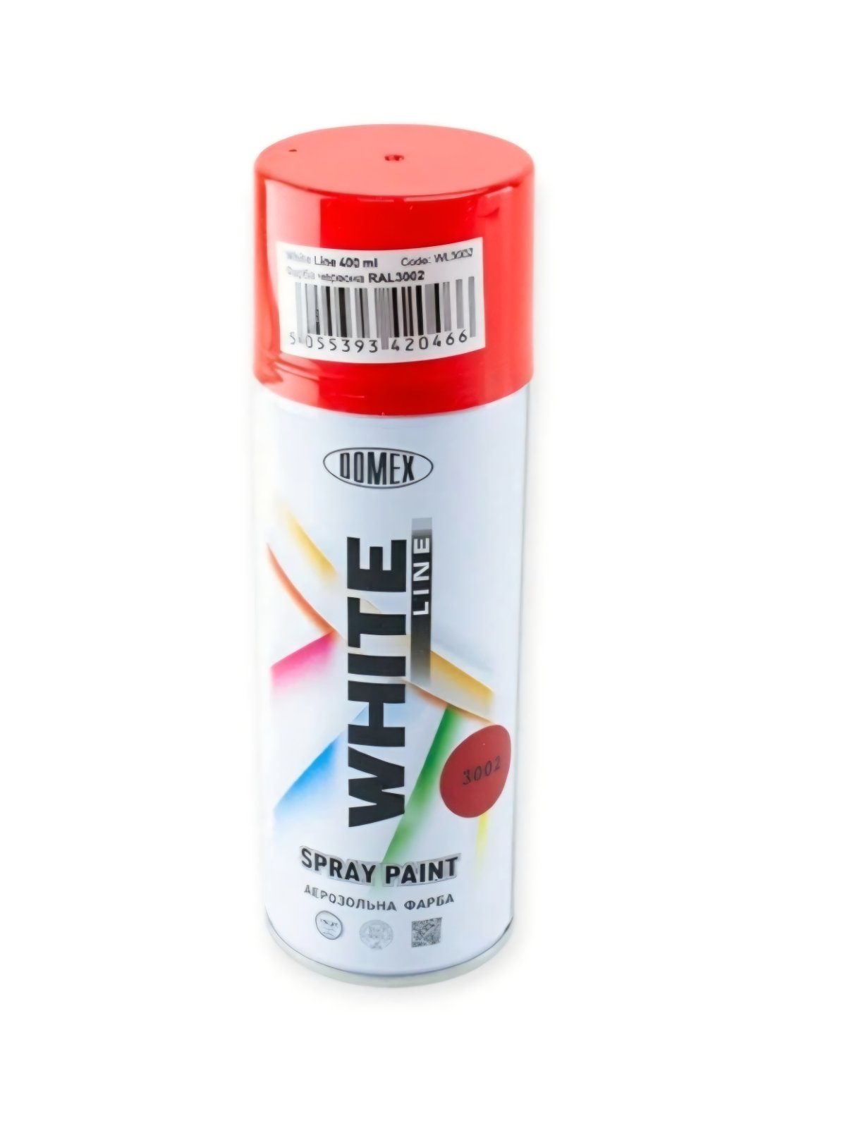Фарба аерозольна Domex White Line червона RAL3002 400мл